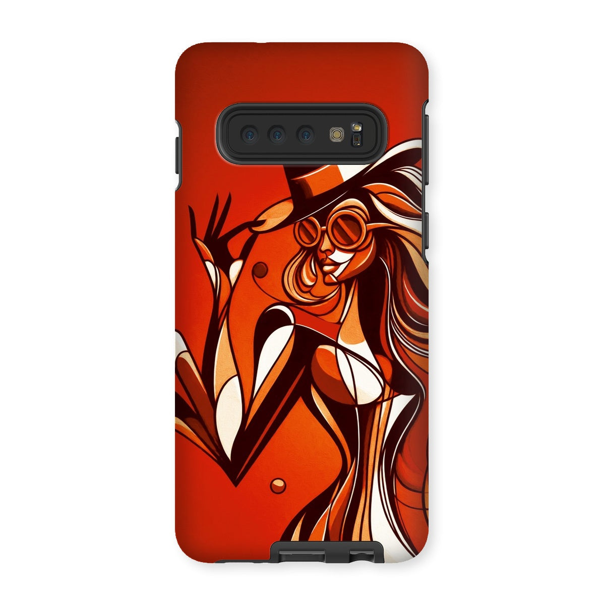 Viva La Diva: Where Confidence Dances in Shades of Oranges and Reds Tough Phone Case
