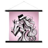 Viva La Diva: A Ballet of Blush and Boldness Against Rose-Colored Skies Fine Art Print with Hanger