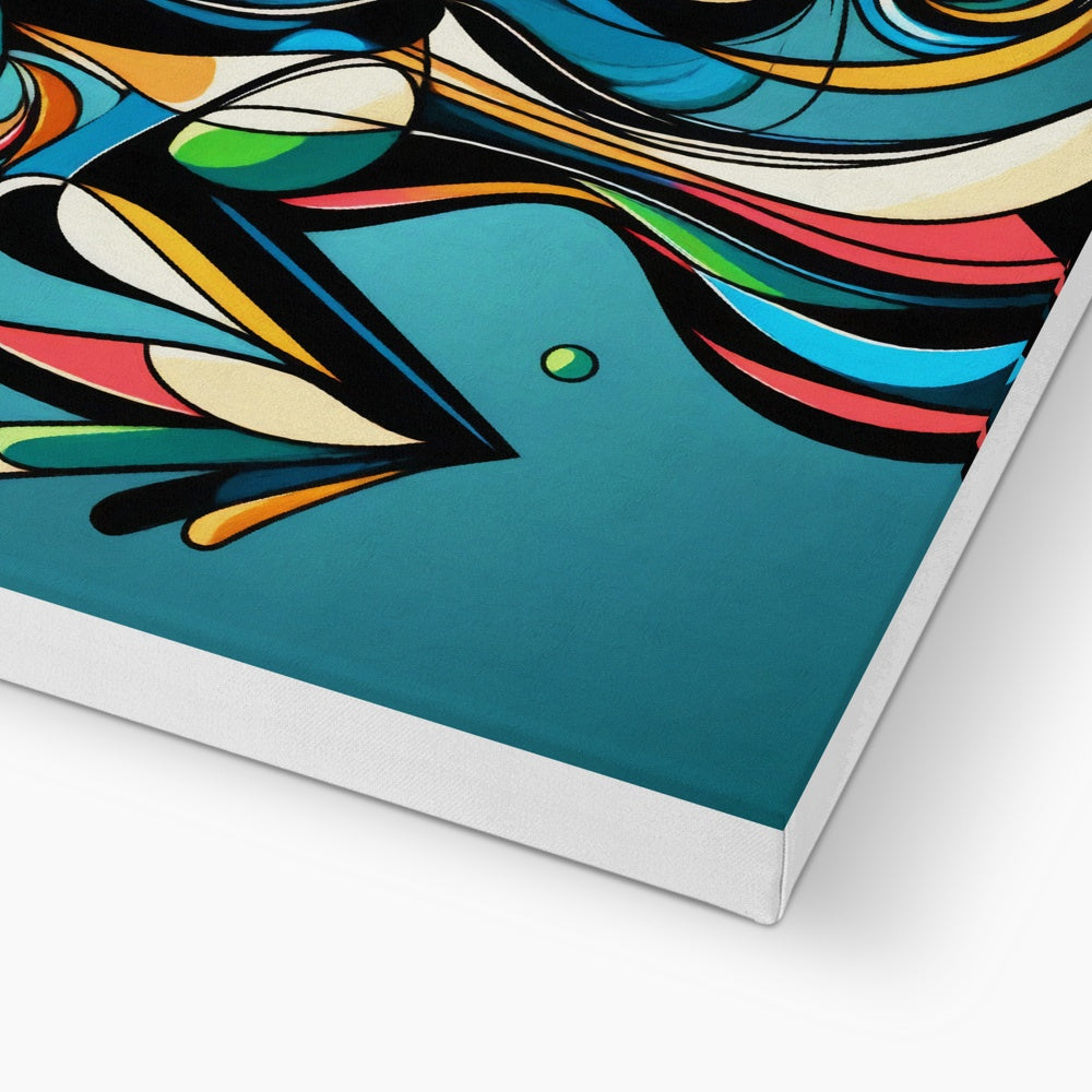 Viva La Diva: Where Confidence Meets Abstract Whirl Canvas