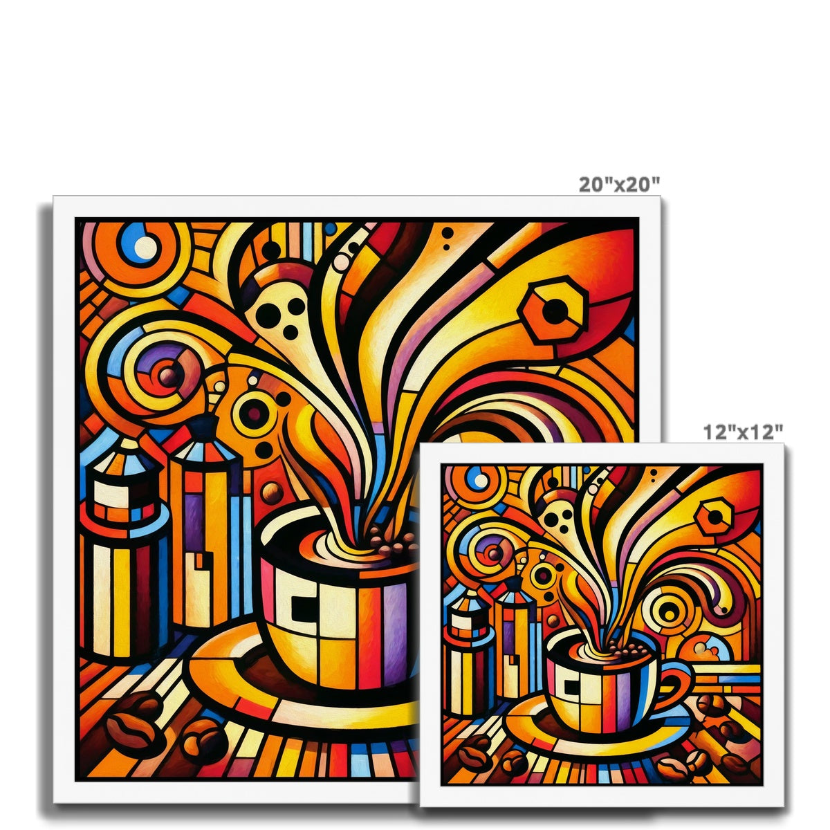 Caffeinated Cityscape Budget Framed Poster