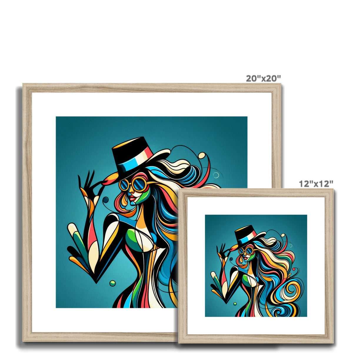 Viva La Diva: Where Confidence Meets Abstract Whirl Framed & Mounted Print