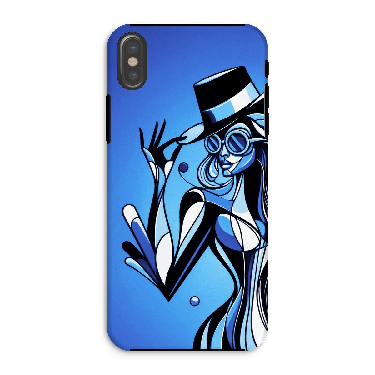 Viva La Diva: Where Moonlight Dances in Shades of Sapphire Tough Phone Case