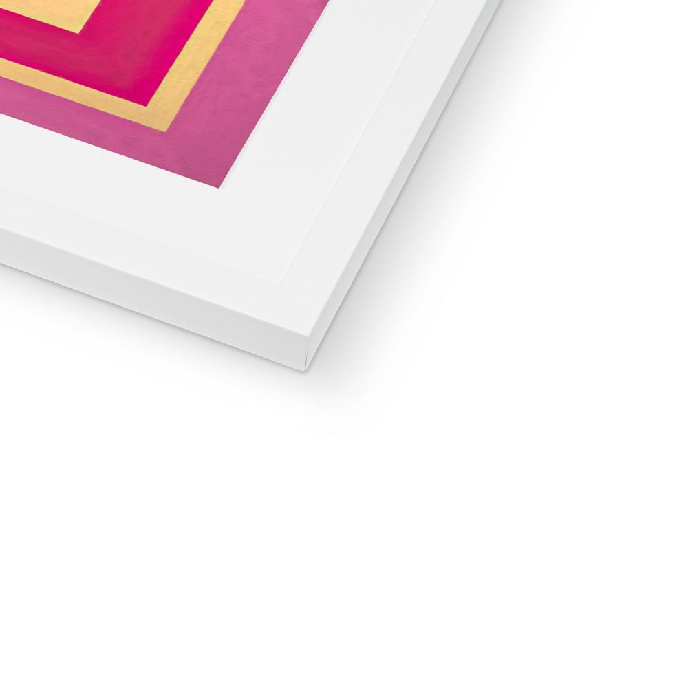 Eye of Harmony: Where Realism Meets Geometric Dreamscapes Framed & Mounted Print