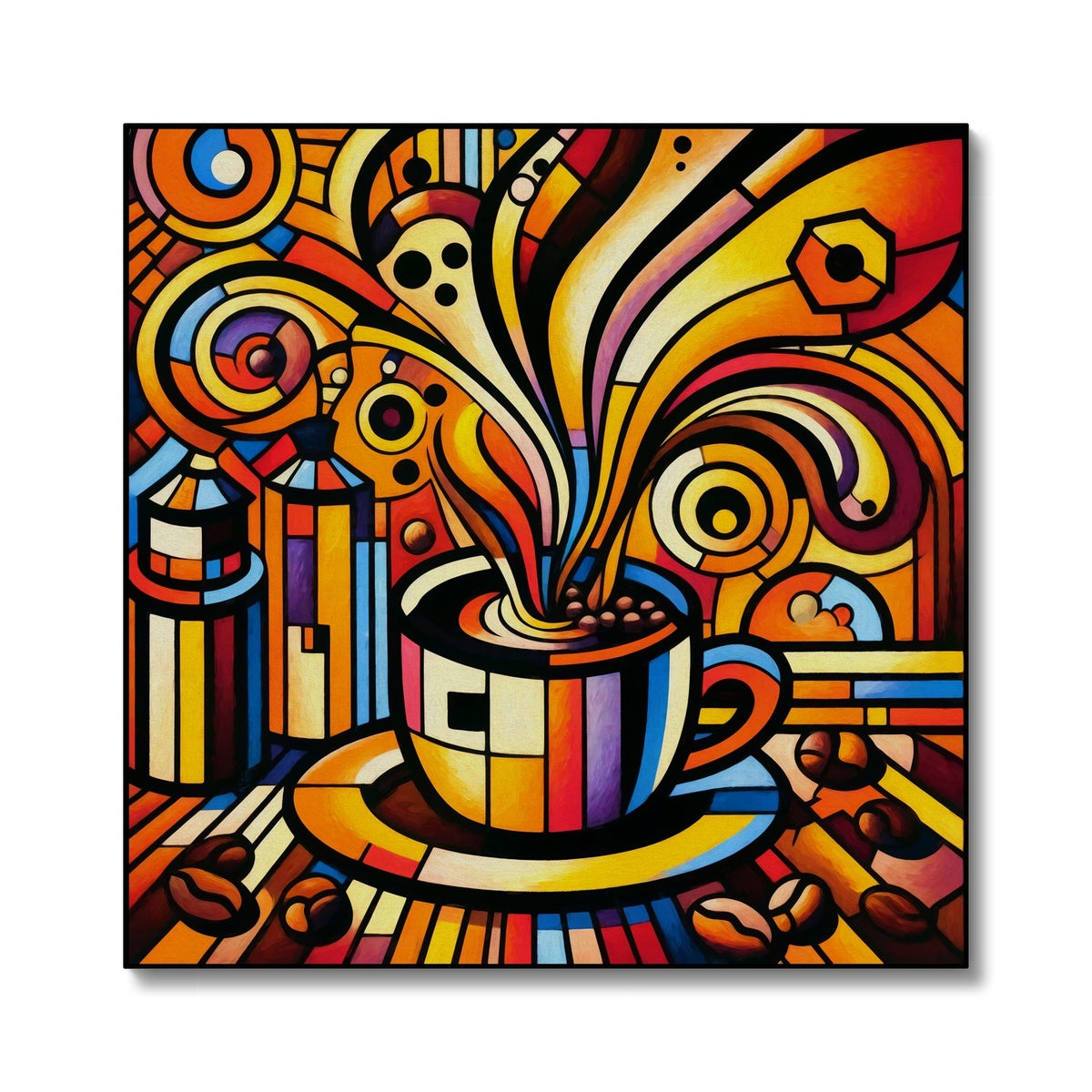 Caffeinated Cityscape Canvas