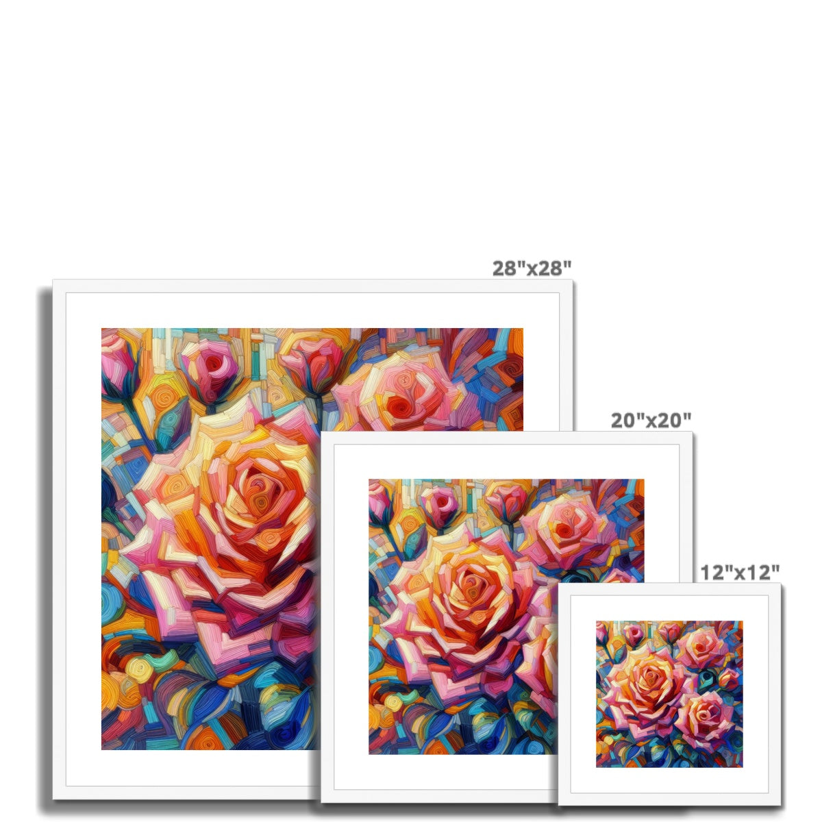 Roses Reimagined Framed & Mounted Print