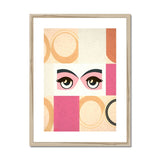 Whispers of Serenity: Where Eyes Meet Abstract Harmony Framed & Mounted Print