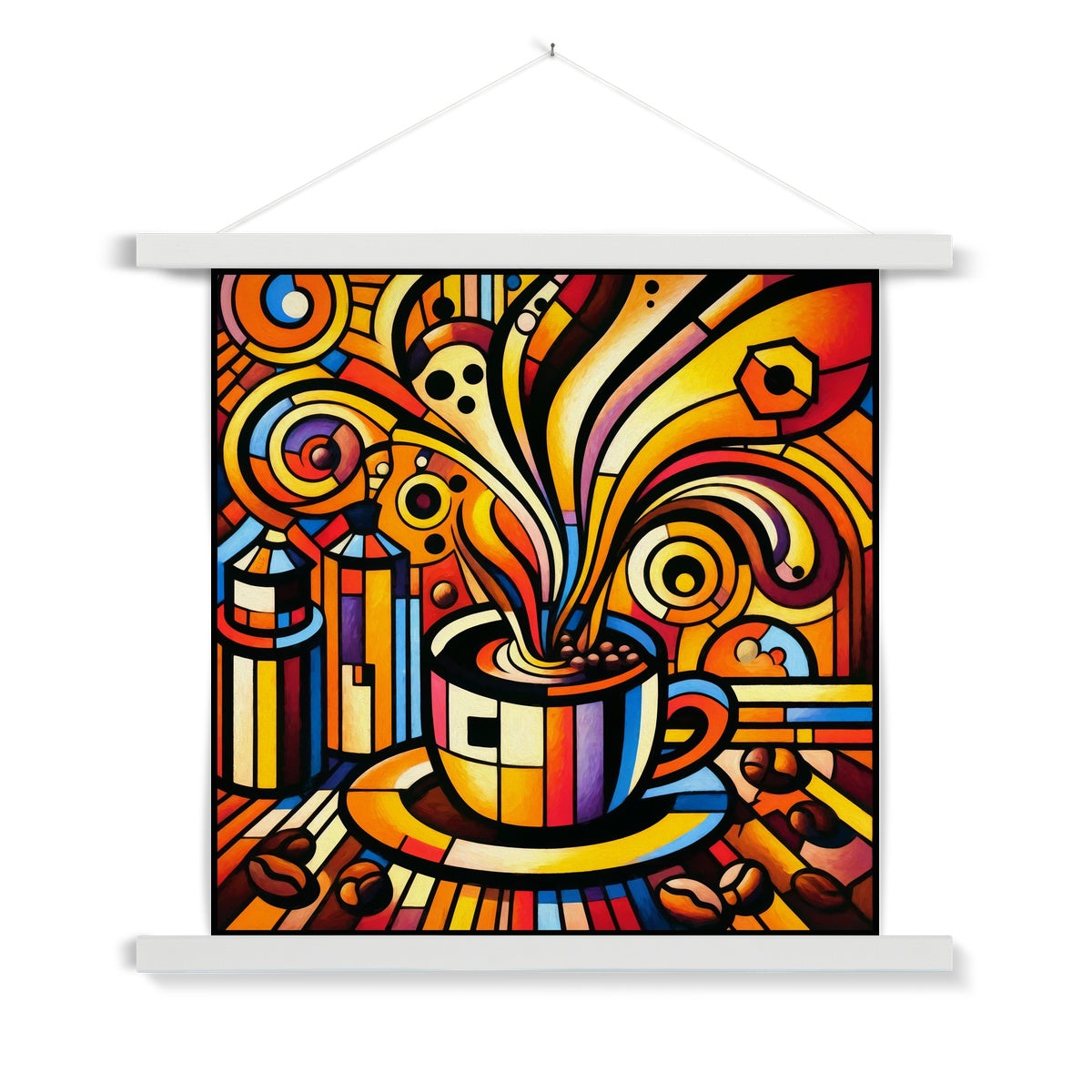 Caffeinated Cityscape Fine Art Print with Hanger