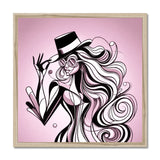 Viva La Diva: A Ballet of Blush and Boldness Against Rose-Colored Skies Budget Framed Poster