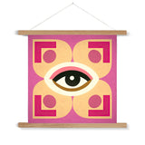 Eye of Harmony: Where Realism Meets Geometric Dreamscapes Fine Art Print with Hanger