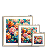 Roses in Full Bloom Framed & Mounted Print