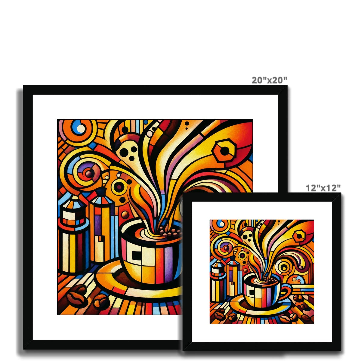 Caffeinated Cityscape Framed & Mounted Print