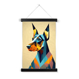 Prismatic Dobe: A Geometric Portrait in Motion Fine Art Print with Hanger