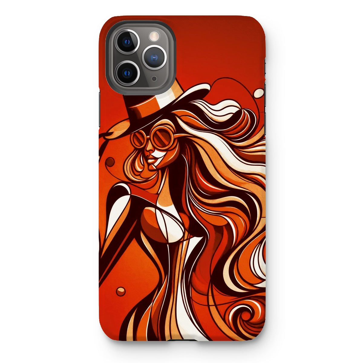 Viva La Diva: Where Confidence Dances in Shades of Oranges and Reds Tough Phone Case