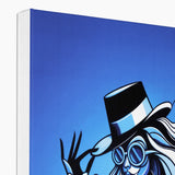 Viva La Diva: Where Moonlight Dances in Shades of Sapphire Canvas