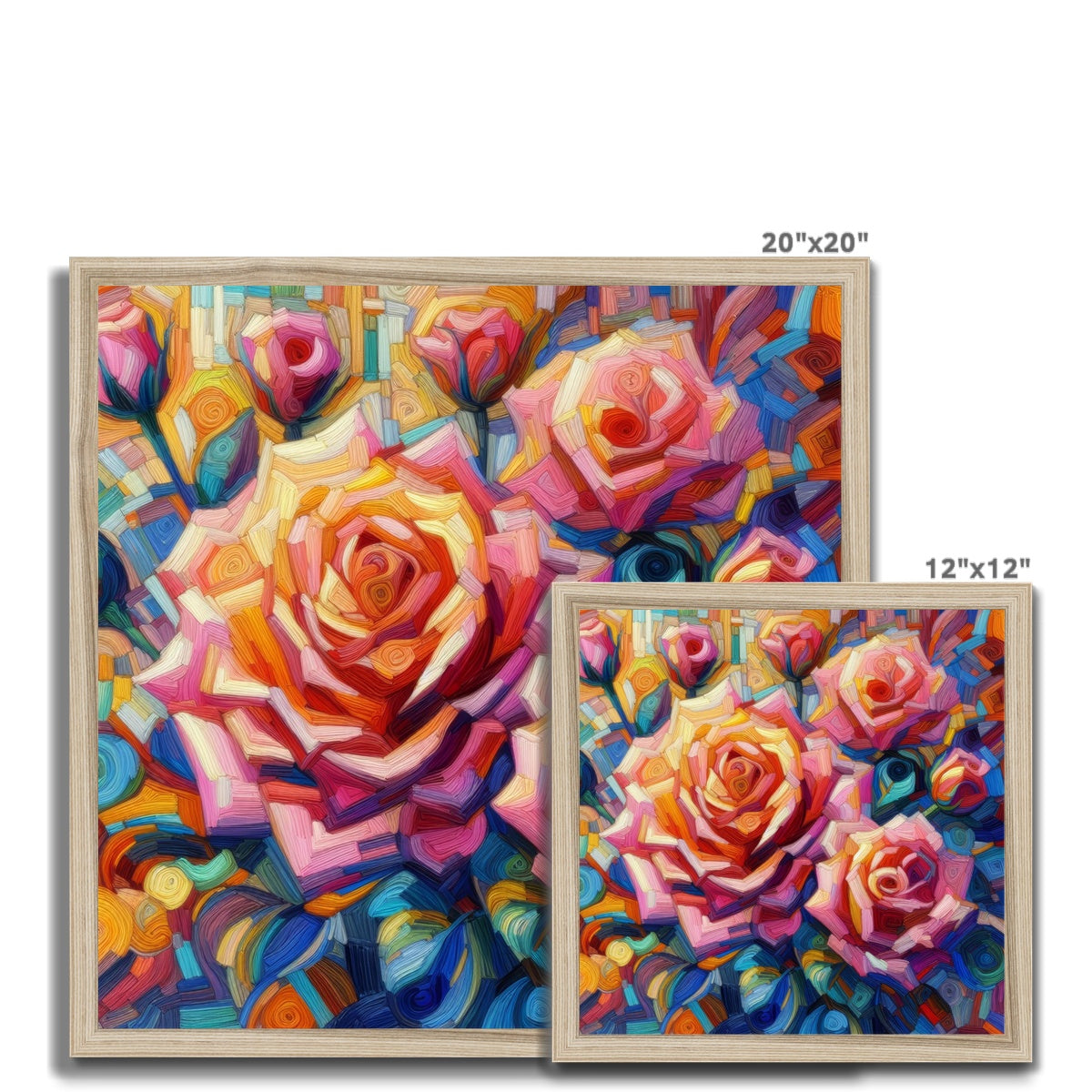 Roses Reimagined Budget Framed Poster