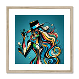 Viva La Diva: Where Confidence Meets Abstract Whirl Framed & Mounted Print