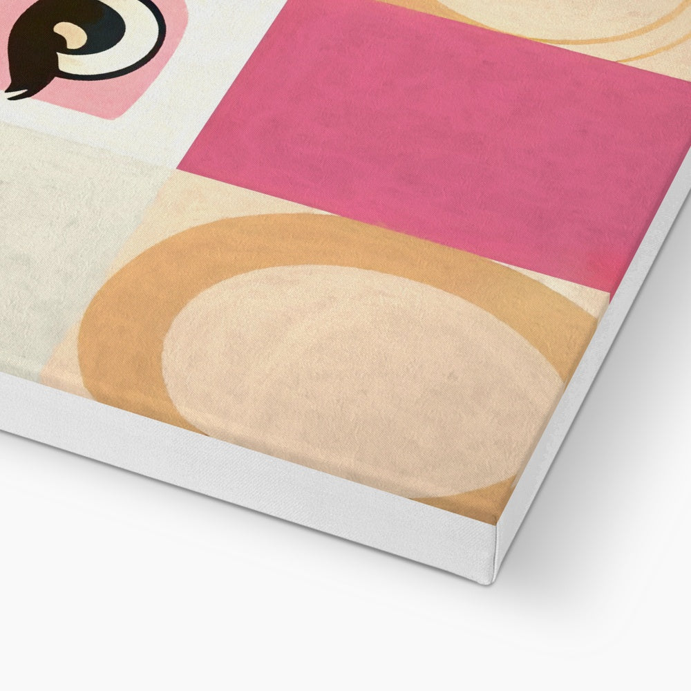 Whispers of Serenity: Where Eyes Meet Abstract Harmony Canvas