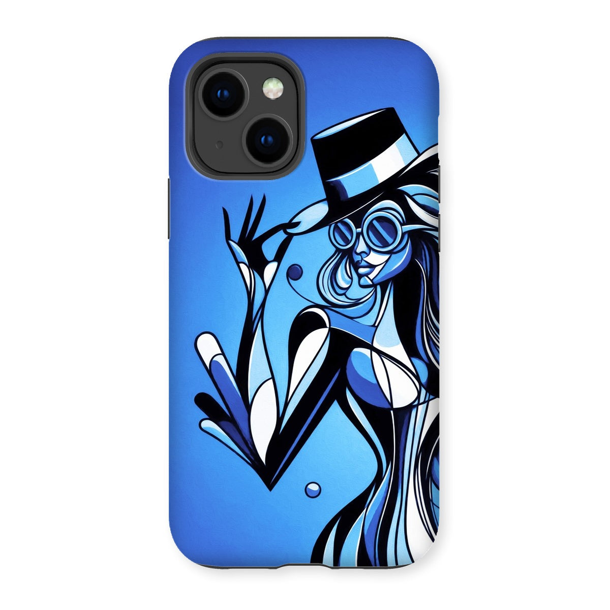 Viva La Diva: Where Moonlight Dances in Shades of Sapphire Tough Phone Case