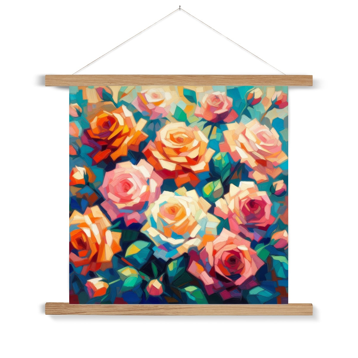 Roses in Full Bloom Fine Art Print with Hanger