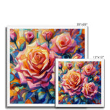 Roses Reimagined Budget Framed Poster