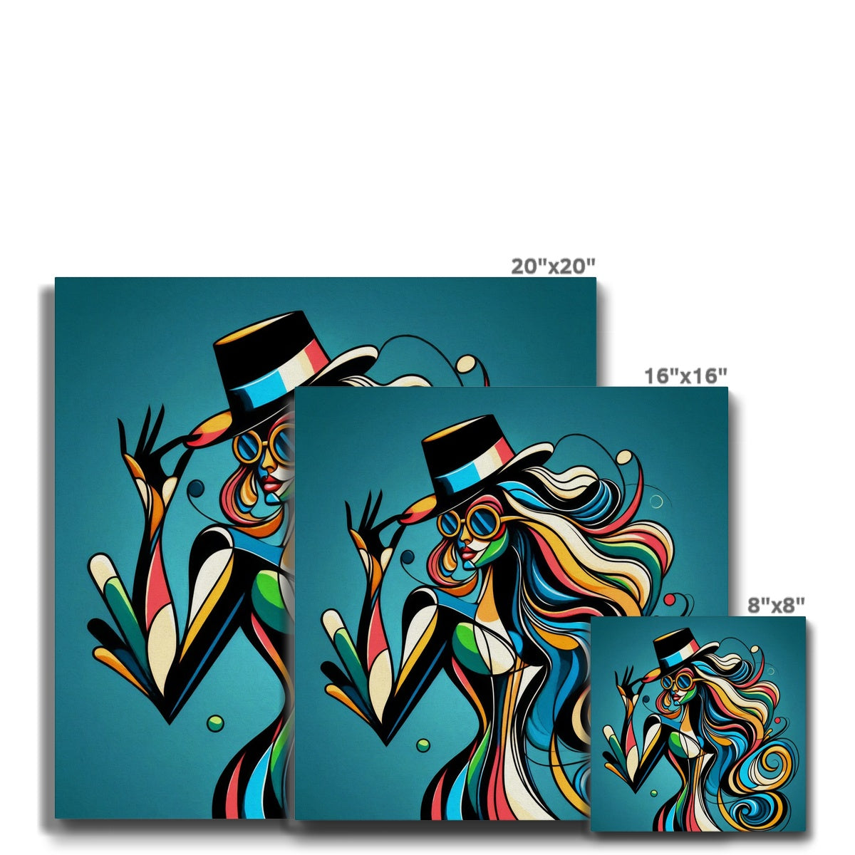 Viva La Diva: Where Confidence Meets Abstract Whirl Eco Canvas