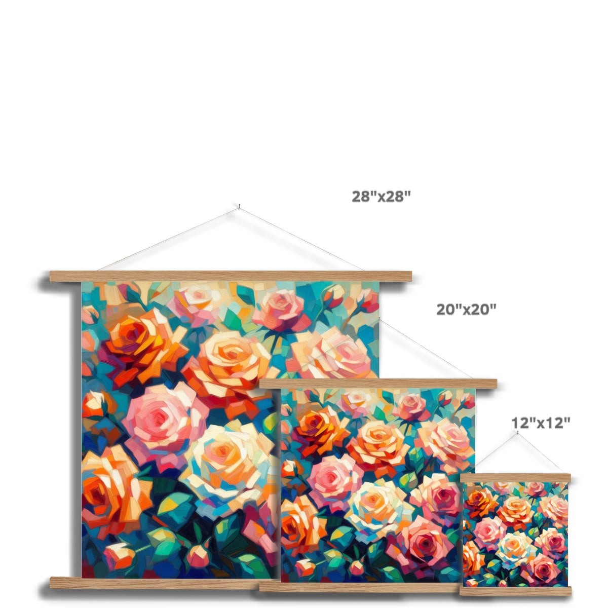 Roses in Full Bloom Fine Art Print with Hanger