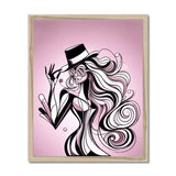 Viva La Diva: A Ballet of Blush and Boldness Against Rose-Colored Skies Budget Framed Poster