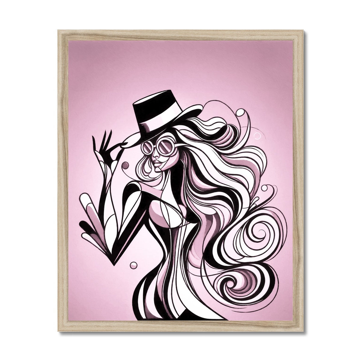 Viva La Diva: A Ballet of Blush and Boldness Against Rose-Colored Skies Budget Framed Poster