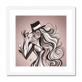 Viva La Diva: Where Earth Tones Whisper Confidence Framed & Mounted Print