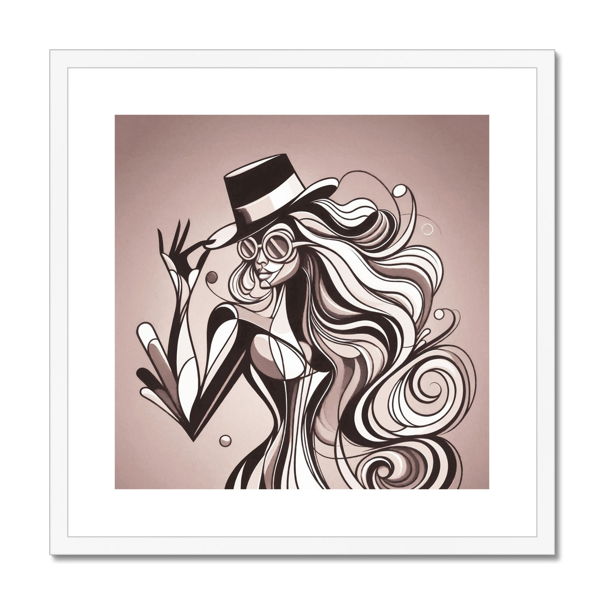 Viva La Diva: Where Earth Tones Whisper Confidence Framed & Mounted Print