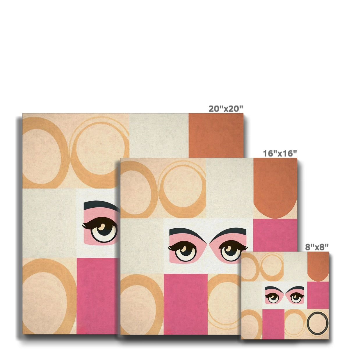 Whispers of Serenity: Where Eyes Meet Abstract Harmony Eco Canvas