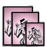Viva La Diva: A Ballet of Blush and Boldness Against Rose-Colored Skies Budget Framed Poster