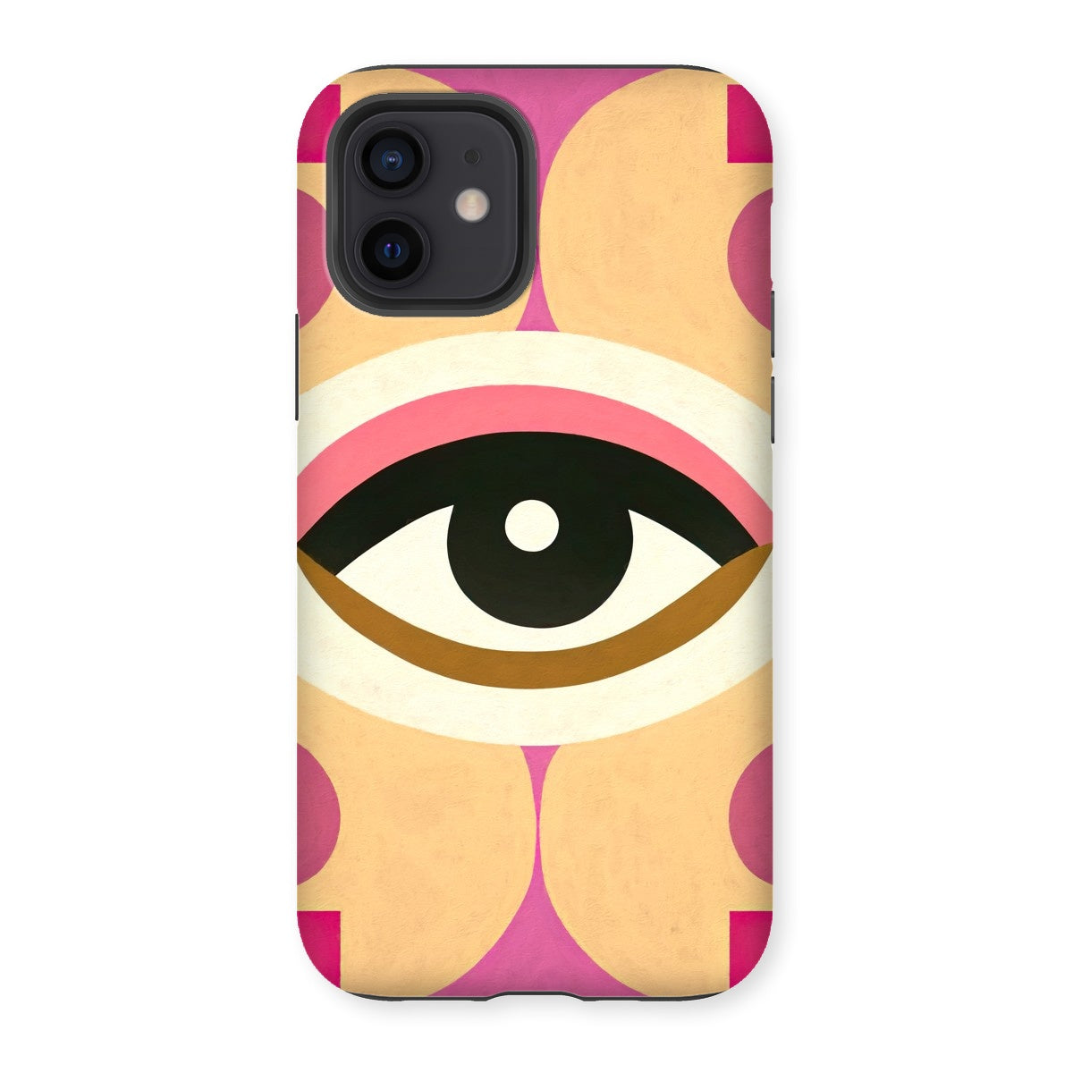 Eye of Harmony: Where Realism Meets Geometric Dreamscapes Tough Phone Case