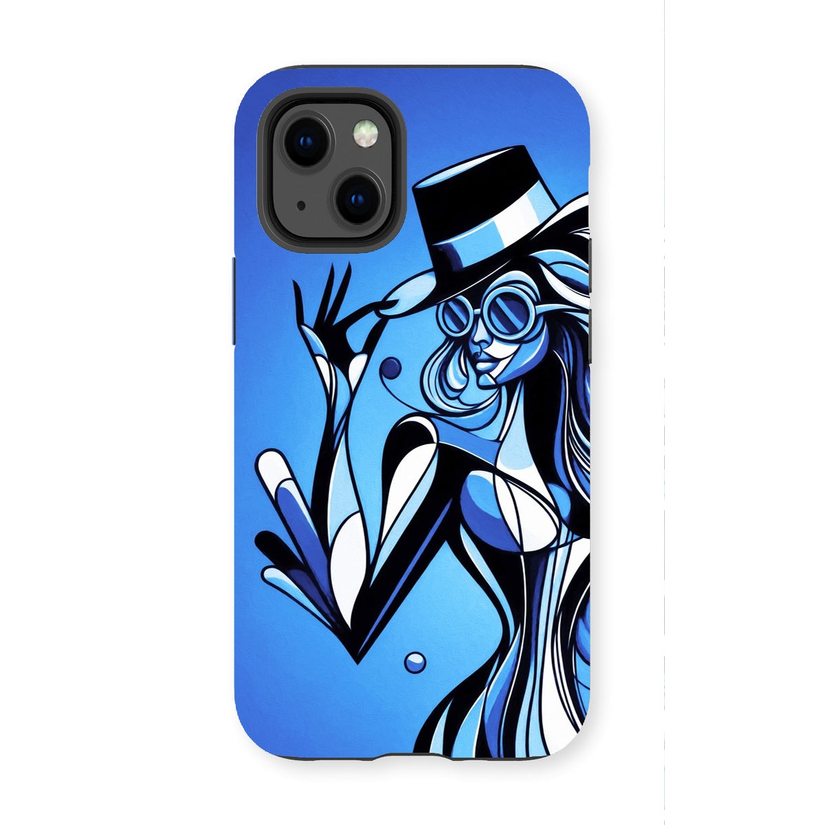 Viva La Diva: Where Moonlight Dances in Shades of Sapphire Tough Phone Case
