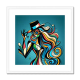 Viva La Diva: Where Confidence Meets Abstract Whirl Framed & Mounted Print