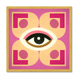 Eye of Harmony: Where Realism Meets Geometric Dreamscapes Antique Framed Print