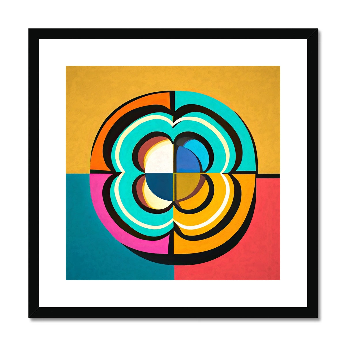 Mesmerising Dimensions: Dive into a World of Vibrant Abstraction Framed & Mounted Print