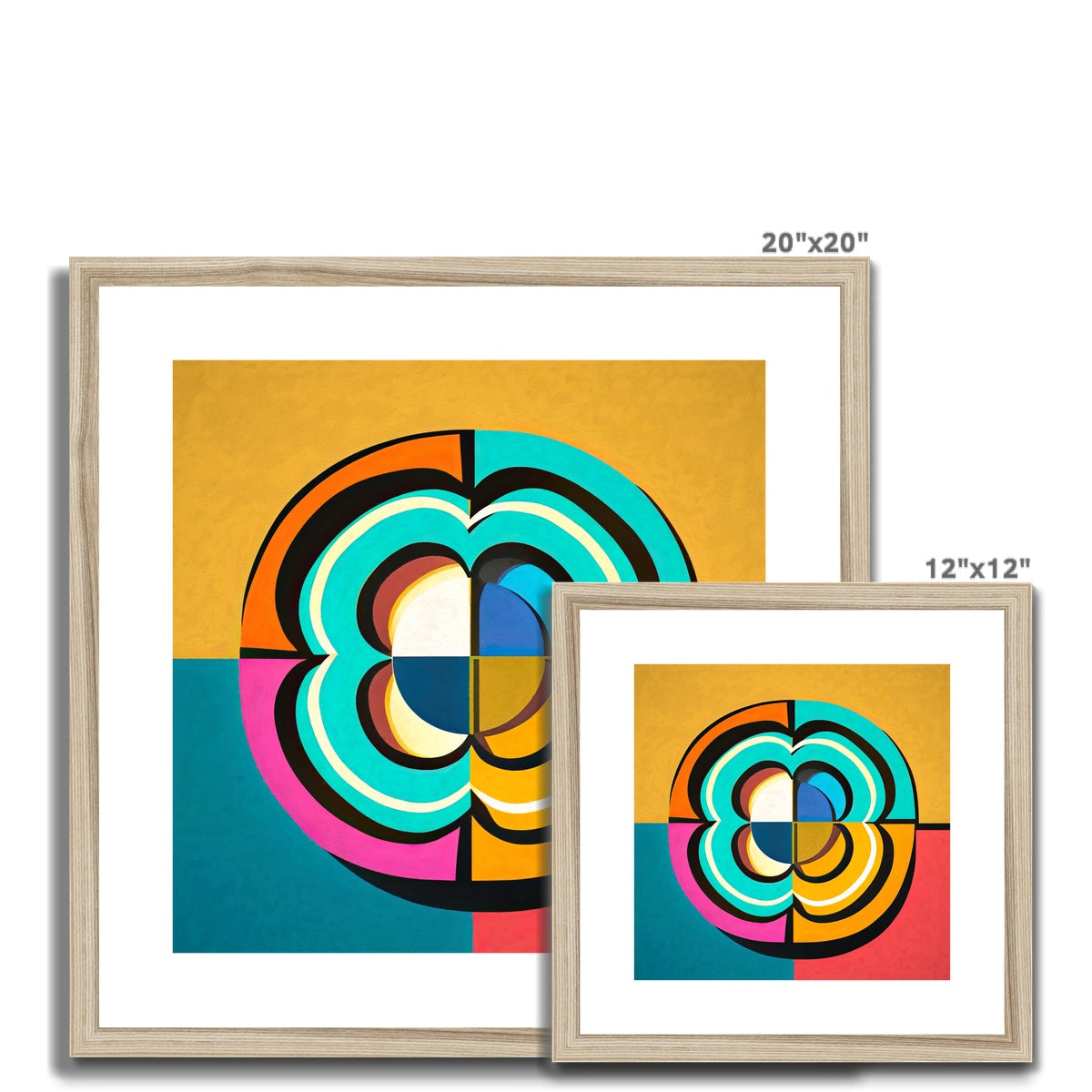 Mesmerising Dimensions: Dive into a World of Vibrant Abstraction Framed & Mounted Print