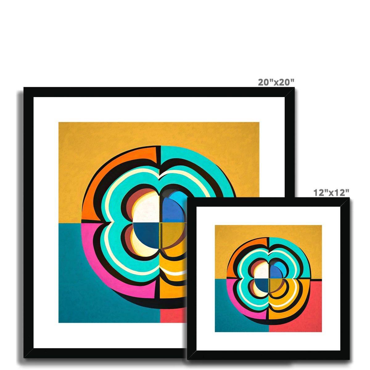 Mesmerising Dimensions: Dive into a World of Vibrant Abstraction Framed & Mounted Print