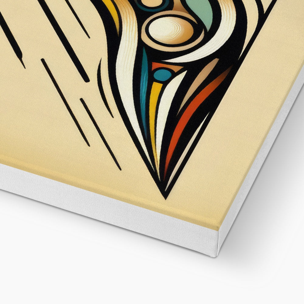 High Heel Havoc: A Moment Frozen in Time Canvas