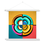 Mesmerising Dimensions: Dive into a World of Vibrant Abstraction Fine Art Print with Hanger