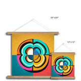 Mesmerising Dimensions: Dive into a World of Vibrant Abstraction Fine Art Print with Hanger