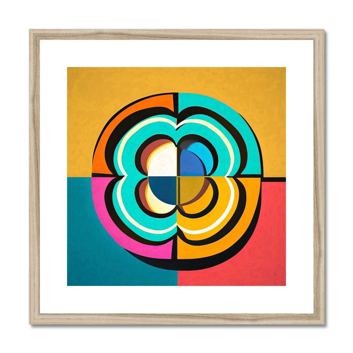 Mesmerising Dimensions: Dive into a World of Vibrant Abstraction Framed & Mounted Print