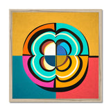 Mesmerising Dimensions: Dive into a World of Vibrant Abstraction Budget Framed Poster
