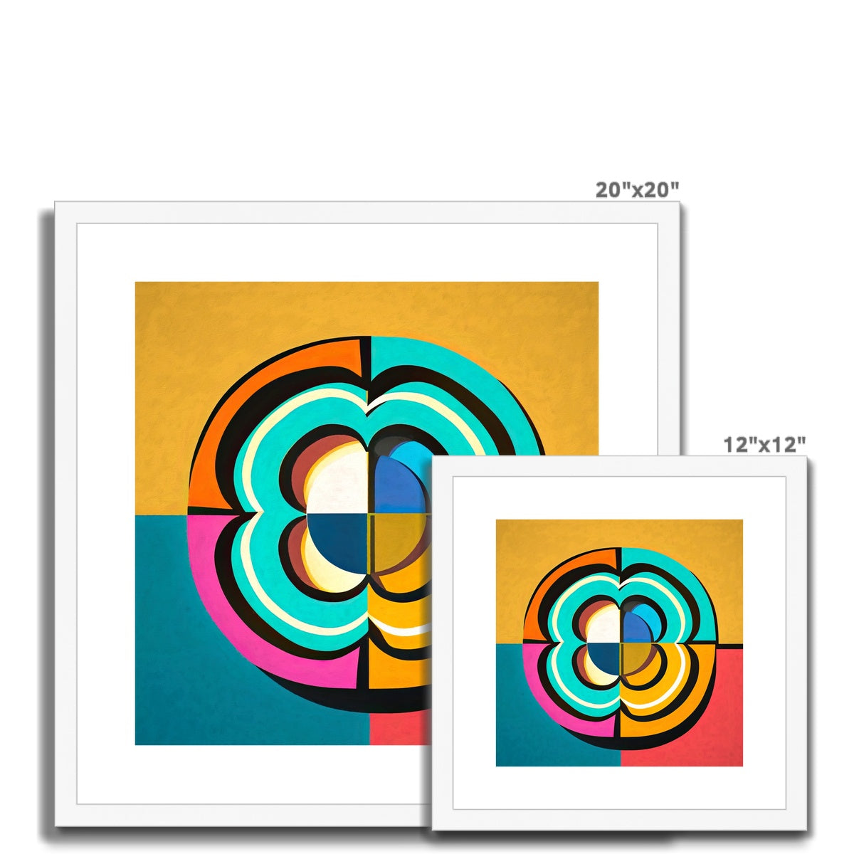 Mesmerising Dimensions: Dive into a World of Vibrant Abstraction Framed & Mounted Print